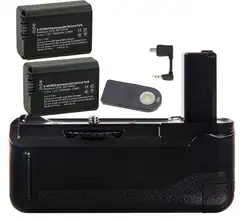 JINTU вертикальный Батарейная ручка держатель + ИК-пульт дистанционного + 2x NP-FW50 батареи комплект для sony A6300 Камера W/2- шаг Вертикальный кнопка