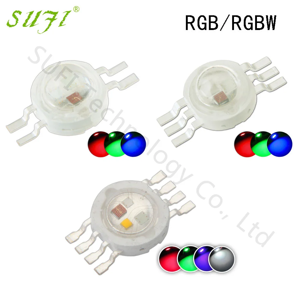 Светодиодный чип высокой мощности 6Pin 3 Вт RGB 8pin 4 RGBW красный зеленый синий белый COB
