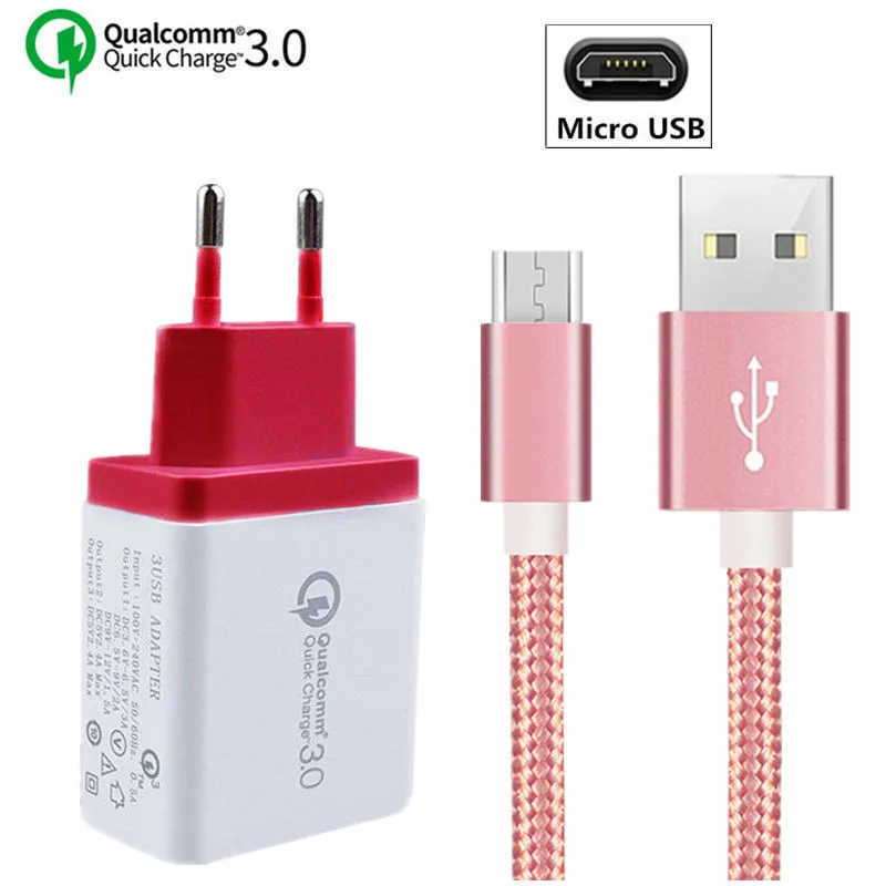 

Micro USB Charger Cable for Redmi Note 6 pro Honor 8C 8X Quick Charger QC 3.0 For LG Candy K50 K40 K50 PlusMoto E5 Plus G6 play