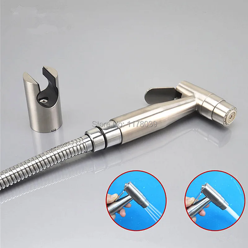 Stainless Steel Bidet Flushing Spray Nozzle,wallmounted Toilet Spray