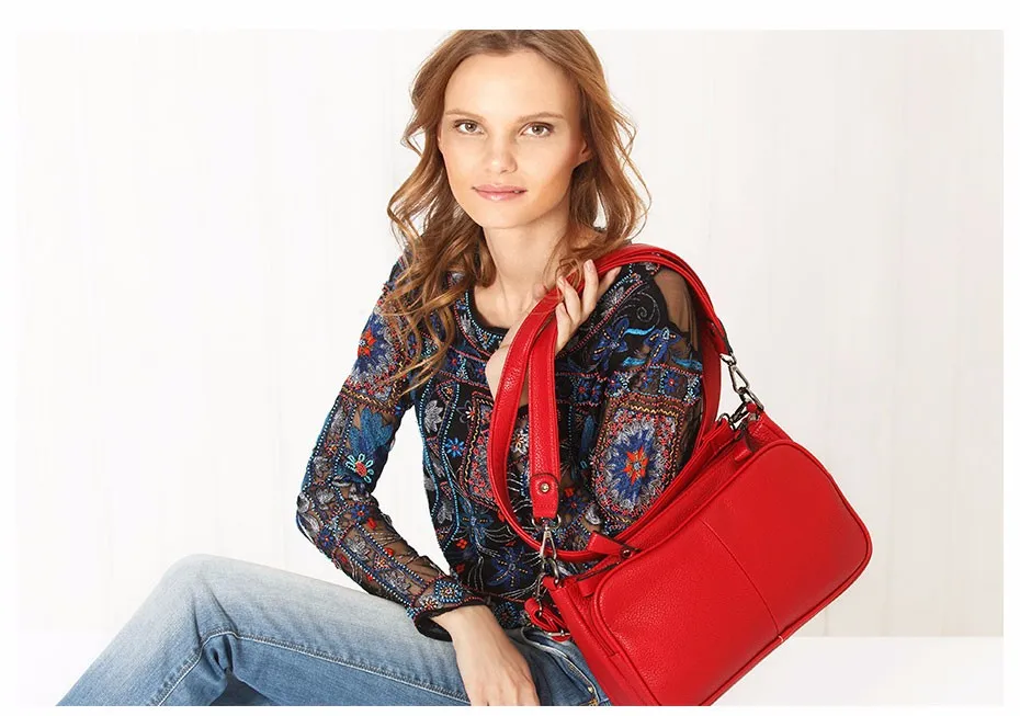 AMELIE GALANTI casual shoulder bag solid color multifunction versatile fashion soft bag zipper long straps crossbody bag 2016 (9)