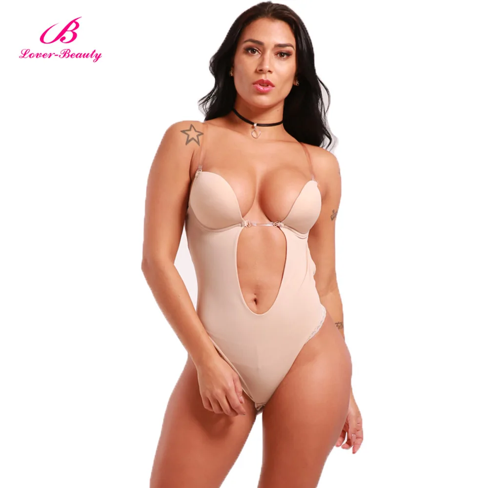 Женское боди с открытой спиной и U образным вырезом для похудения|shaper waist|full body