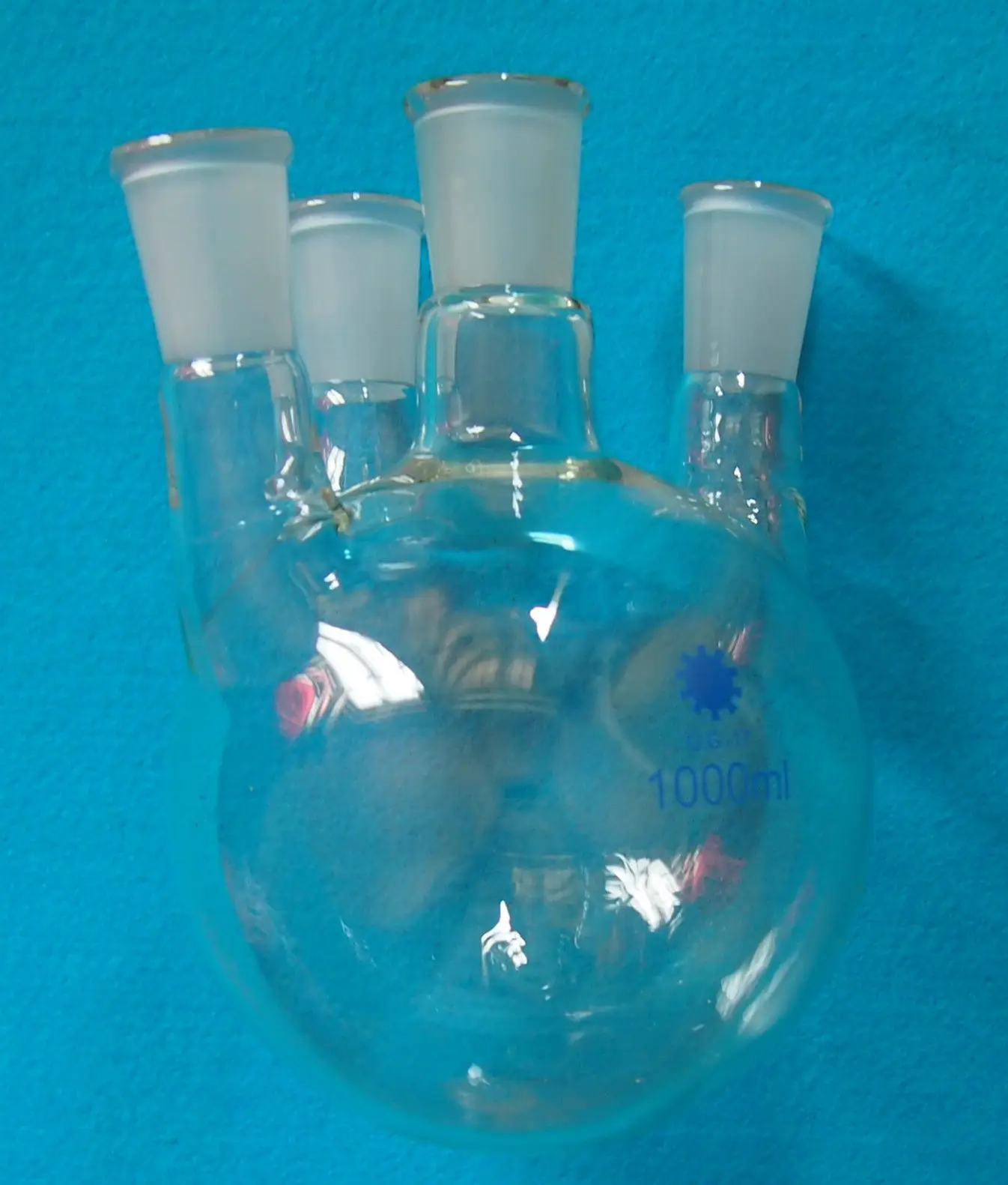 Buy 4 neck,1000ml,24/40,Round bottom Glass flask,1L
