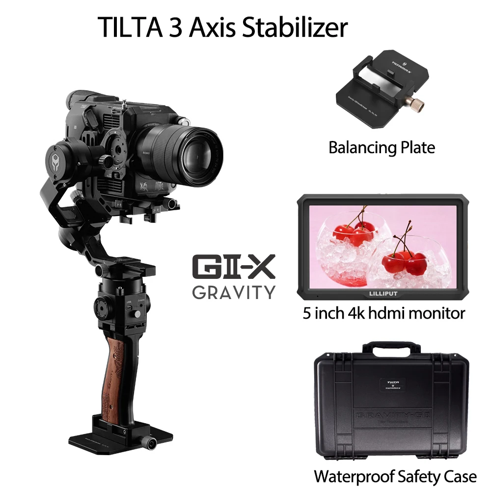 

TILTA TILTAMAX G2X Gravity 3-Axis Handheld Gimbal Stabilizer Load 3.6KG for SONY CANON NIKION Mirrorless DSLR Camera GH5 A7S