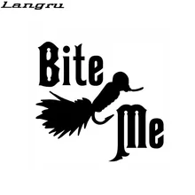 Langru Стилизация автомобиля Bite Me Рыбалка джиг стикер Наклейка