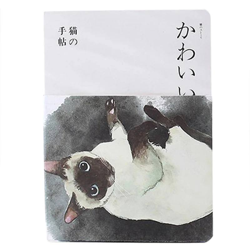 

New Blank Vintage Sketchbook Diary Drawing Painting 80 sheet Cute Cat Notebook paper Sketch Book Office School Supplies Gift