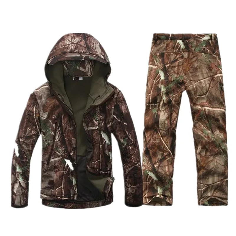 TAD куртка мужская водонепроницаемая куртка и брюки на молнии ветровка(Multicam TAN GRAY BK ACU OD) зимняя куртка - Цвет: Maple Leaf