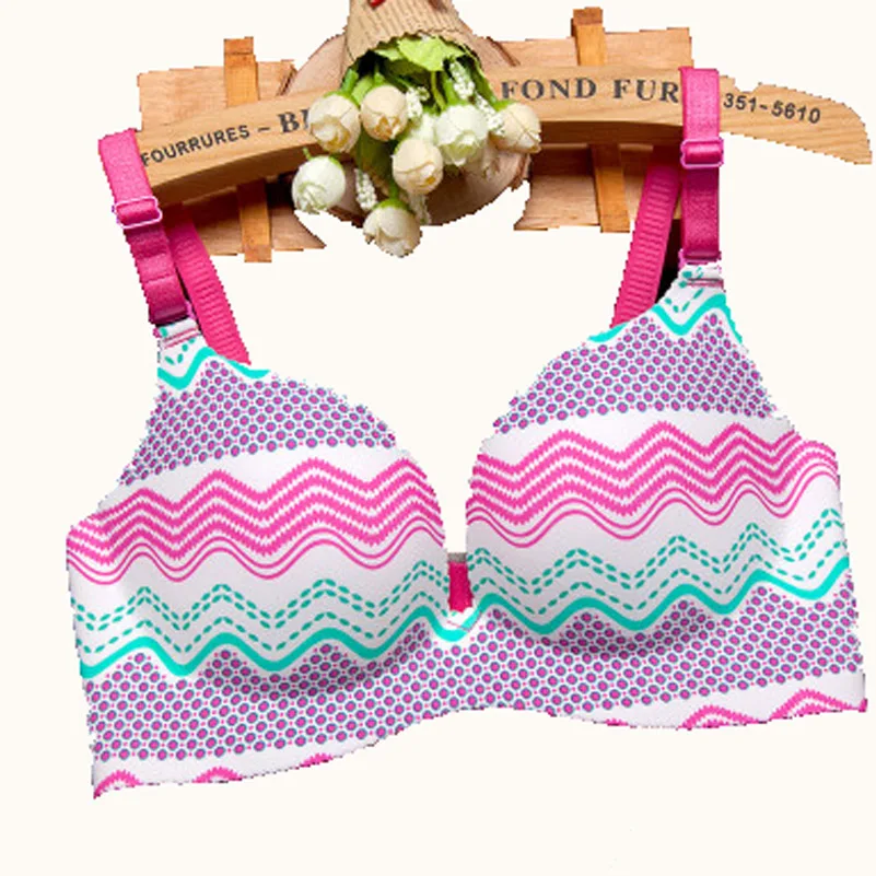 

Fashion one piece sexy Deep U Cup Bra For Women double big cup Push Up bra Seamless lingerie wire free sleep Bra 32 34 36 38 ABC