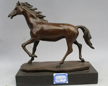 

wholesale factory Art Sculpture China Bronze Copper Marble Horse Craft Decoration Statue Figurine