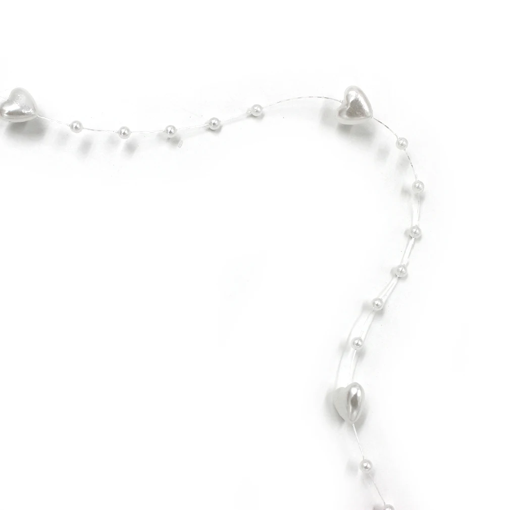 5 Meters Fishing Line 9mm heart pearls Beads Flowers Chain pearls Garland Wedding Party Decoration party Bouquet Supplies 5 Meters Fishing Line 9mm heart pearls Beads Flowers Chain pearls Garland Wedding Party Decoration party Bouquet Supplies