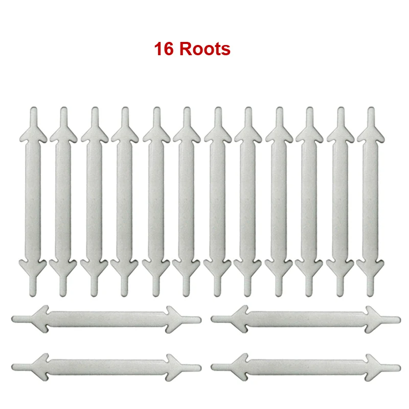 Новинка, 1 комплект(16 шт.) шнурки для ленивых шнурков, шнурки с пряжкой, плоские квадратные головы, браслет, парусиновая спортивная обувь для отдыха, силиконовая эластичная обувь - Цвет: 3 White