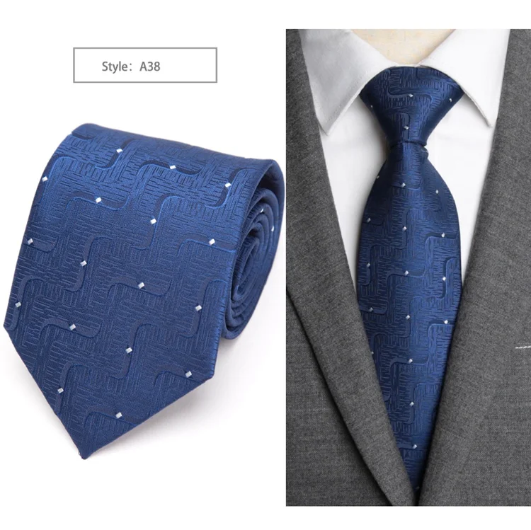 20 стилей, деловые галстуки, свадебные Классические мужские галстуки, сетка в полоску, 8 см, корбаты, модные аксессуары, мужские галстуки - Цвет: A38