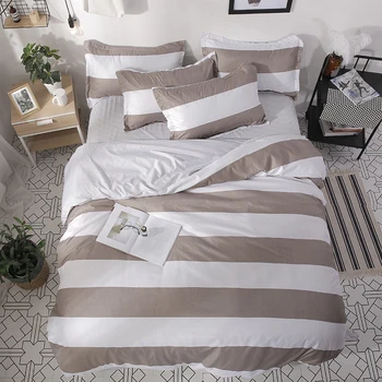 

Stripe Printed Home Textile ForTeen Adult Girl Bedding Set Bed Cover Bed Sheet Duvet Cover Pillowcase Bed Linen Bedclothes Queen