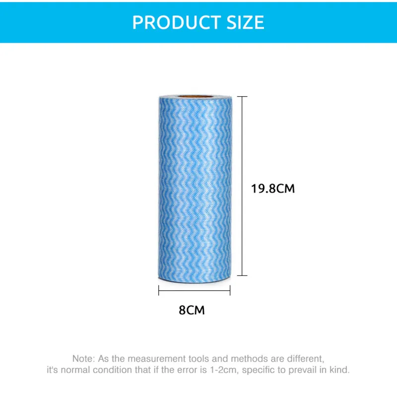 1 рулон Экологически чистая ткань для мытья, Нетканая тряпка для мытья посуды, ткань для мытья посуды, точка разбивания, без масла, тряпка, предметы мебели, кухонные полотенца