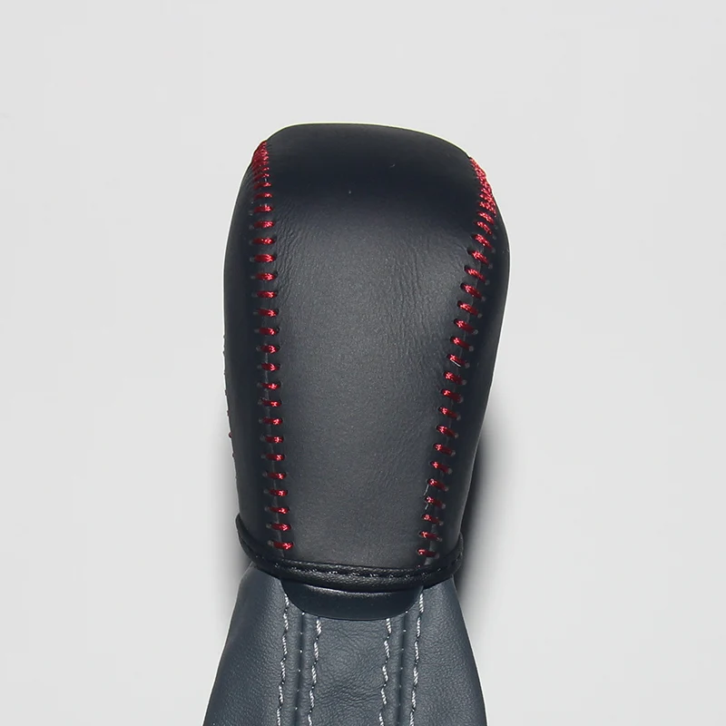 Natural cuero gear shift knob cubierta para Audi A6L en coche 2016 años cubierta en el cambio de engranaje perilla copri pomello cambio caso ppc Natural cuero gear shift knob cubierta para Audi A6L en coche 2016 años cubierta en el cambio de engranaje perilla copri pomello cambio caso ppc