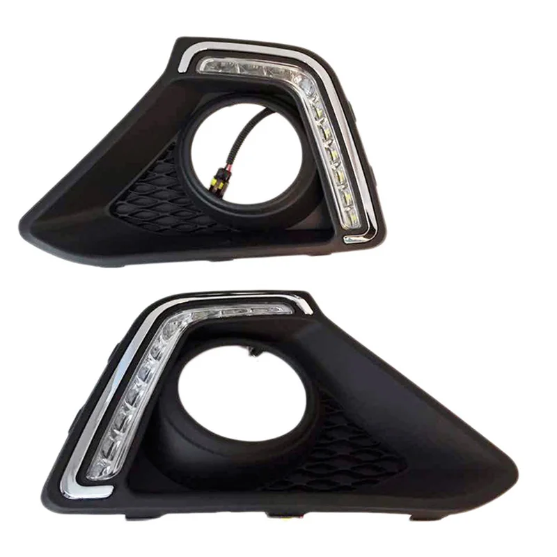 car styling 2x LED Daytime Running Fog Lights Lamp DRL For Hyundai Grand I10 Xcent 2014-2015 DRL day light car styling 2x LED Daytime Running Fog Lights Lamp DRL For Hyundai Grand I10 Xcent 2014-2015 DRL day light