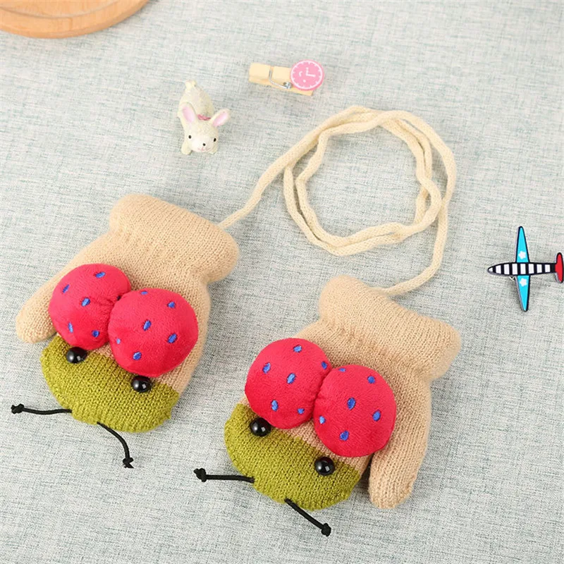 Cute Infant Baby Gloves Mittens Cotton Soft Knitting Warm Kids Gloves Thicken Hot Girls Boys Of Winter Warm Gloves  (6)