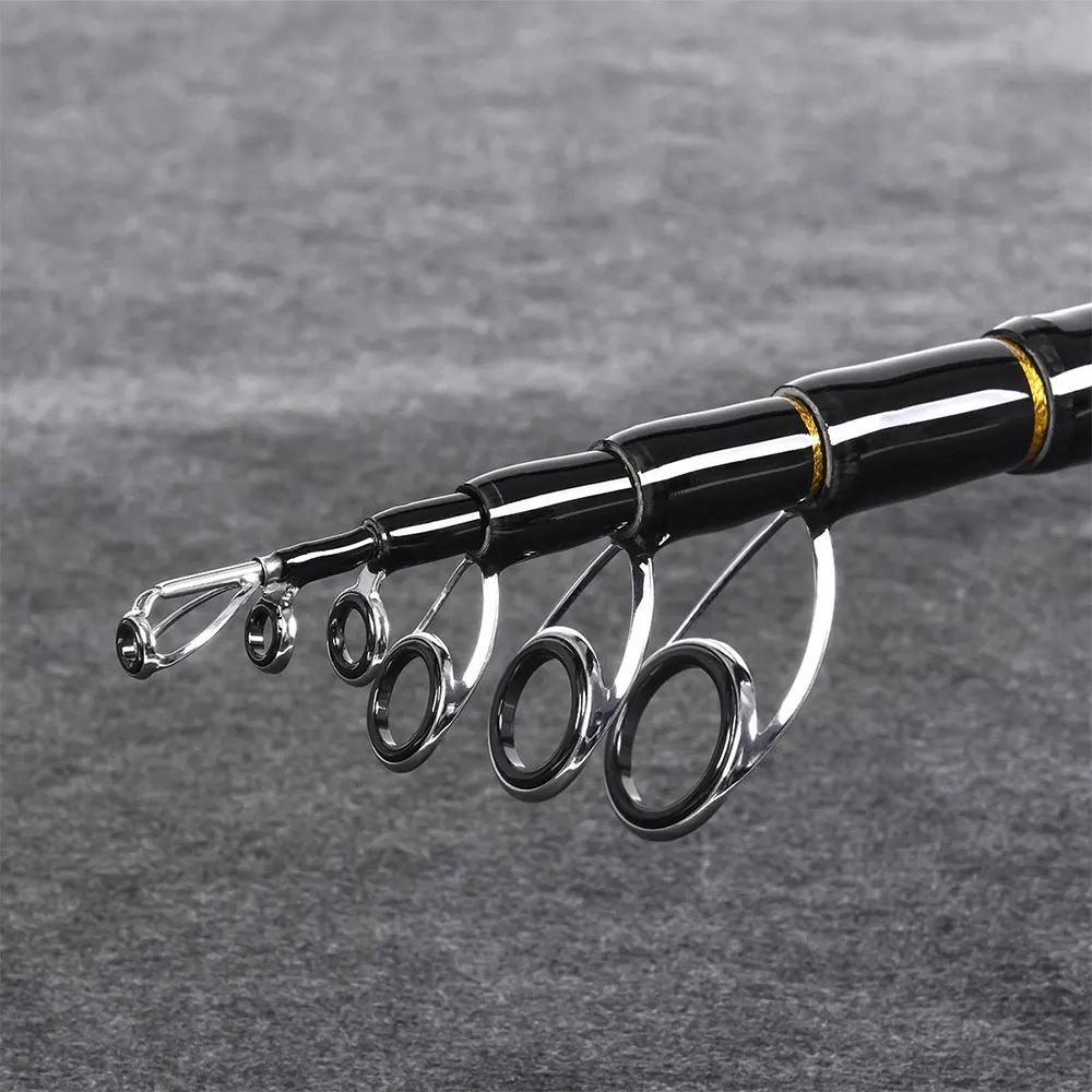 Isca de Pesca Vara de Carbono Vara de Pesca Portátil Potência Viagens Fundição Equipamento Superhard Fiação Telescópica 1.8-2.7m Mão 13 High Quality Esporte e Lazer