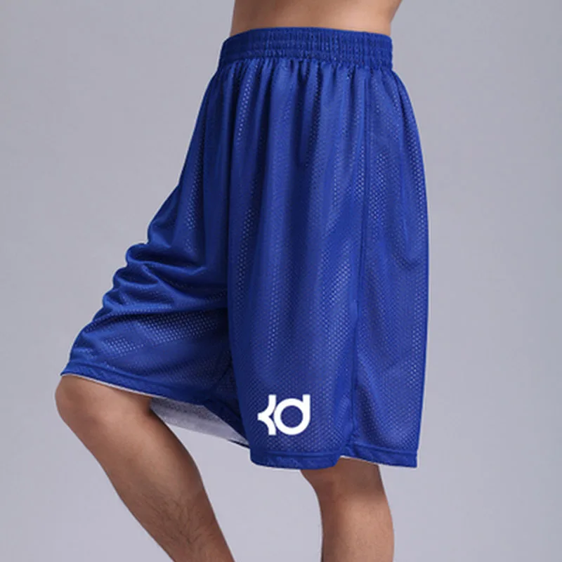 brand KD sport bermudas basketball shorts Summer sports thin Double-sided knee length elastic running game mens shorts free ship