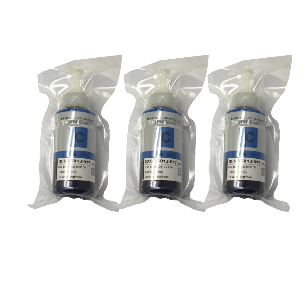 

3X70ML Cyan Dye Ink for Epson L100 L110 L120 L132 L210 L222 L300 L312 L355 L350 L362 L366 L550 L555 L566 L220 L565 L365 L805