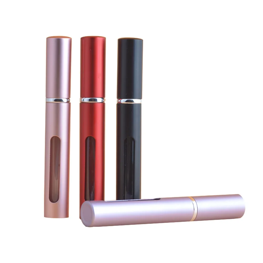 7 colors 5ml Mini Empty Aluminum Refillable Bottles Portable Travel Perfume Spray Cosmetic Containers With Atomizer Makeup Jars