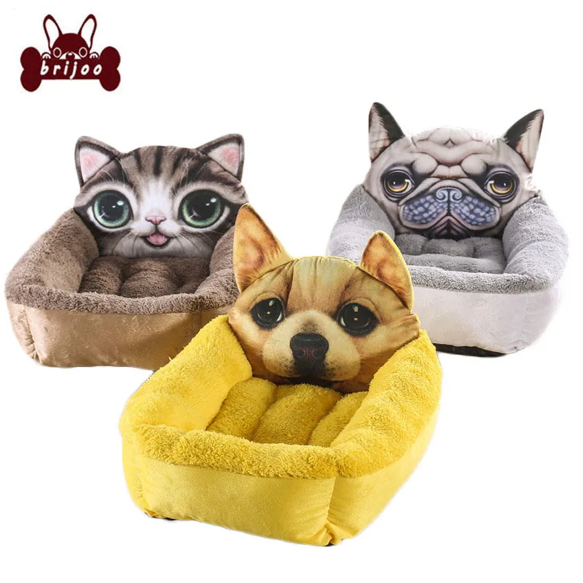 cheap Dog Bed Hot Dog House Warm Winter Puppy Cat Bed Puppy Nest Kennel Soft Fleece Pet Sofa Sleeping Bag Mats For Dogs Cat