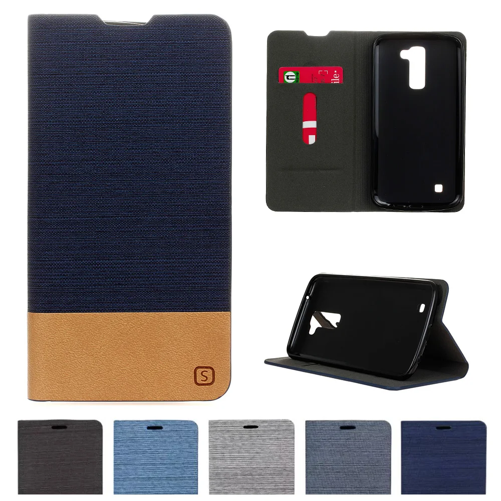 

For LG K 10 K10 LTE Case K410 K420N K430 K430DS K430DSF Denim Case Flip Leather Phone Cover For M2 F670 F670L F670S F670K 5.3"