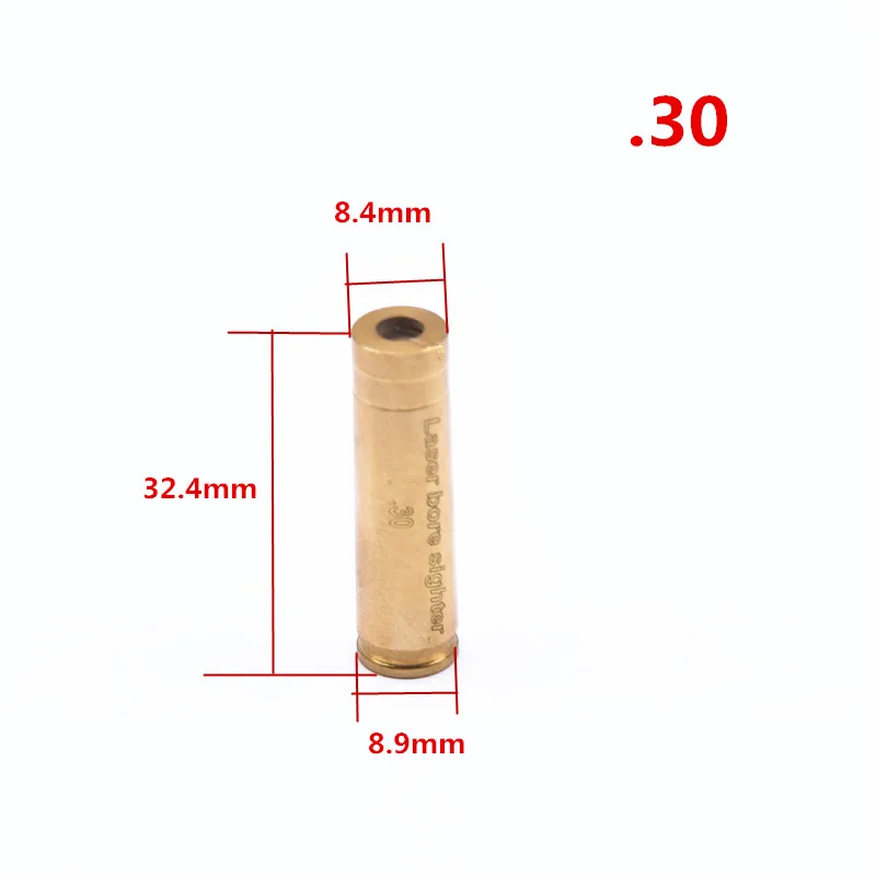 Охота Красный лазер с визированием CAL.308 223 38. 30 12GA 7X57R 9,3X62 CAL7mm, 8 мм, 9 мм, CAL.303 300WIN картридж тактический Коллиматорный прицел - Цвет: .30