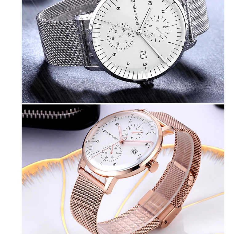 relogio masculino Mens Watches Top Brand Luxury MINI FOCUS Quartz Men's Watch  Business Rose Gold Fashion Male Clock Men 2019 (11)