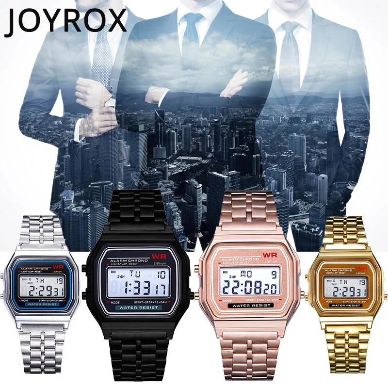 JOYROX-relojes de lujo para hombre y mujer, Reloj de oro rosa, multifunción, LED, deportivo, Digital, erkek, 2020