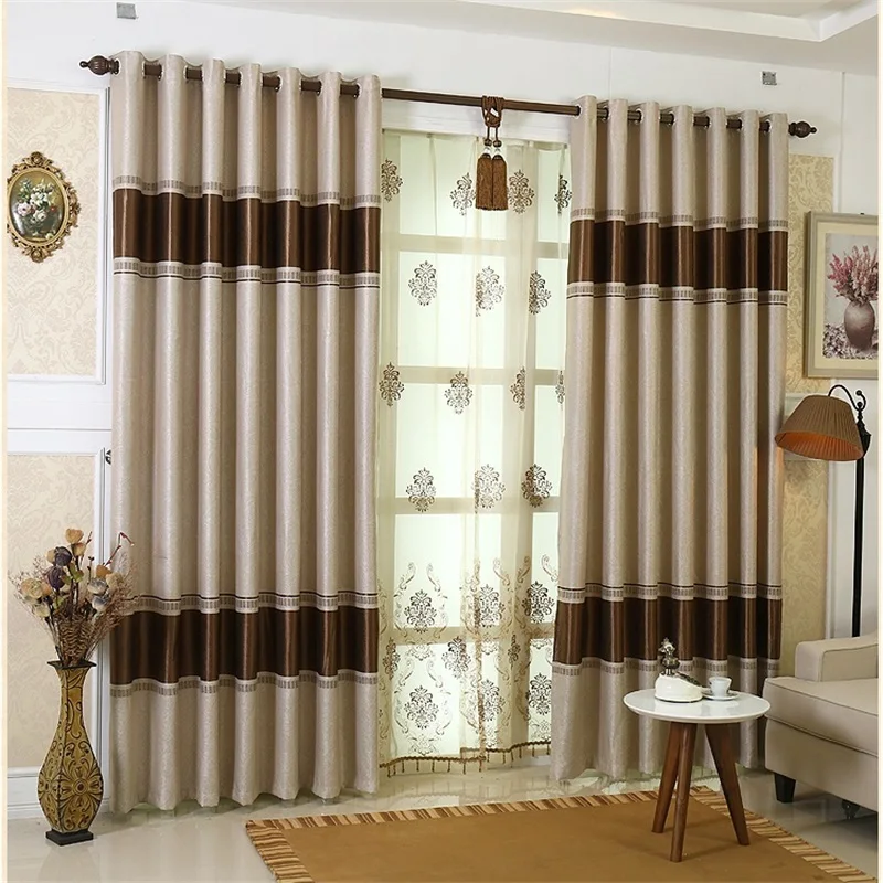 Comprar Cortinas de tela elegantes de lujo opacas para sala de estar cortinas Jacquard cortinas Damasco europeo tratamiento de ventanas Panel T66 #4