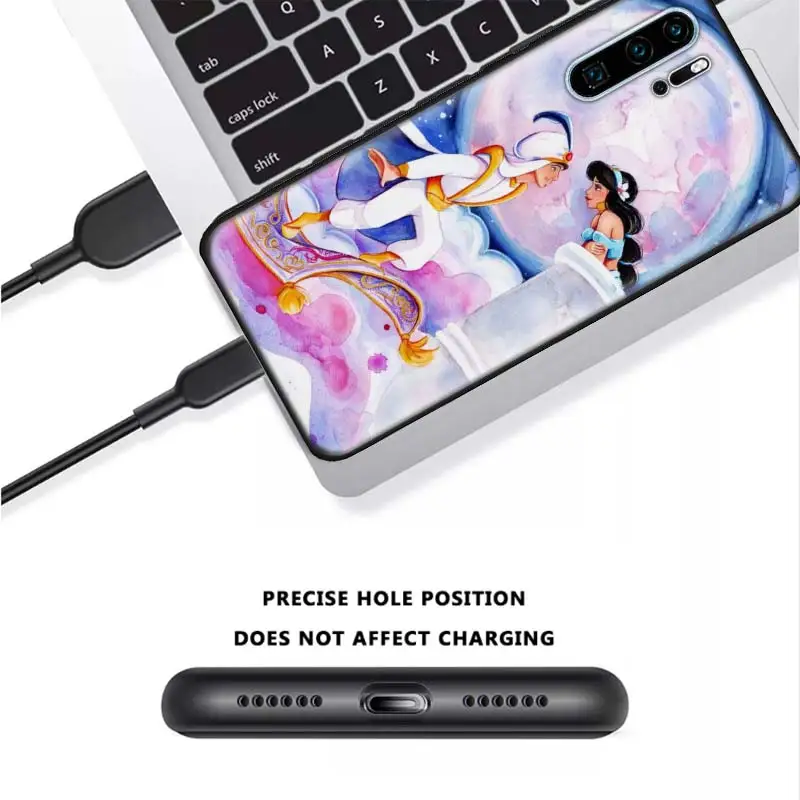 Aladdin Jasmine Princess Black Soft Cases for Huawei P30 P30 Pro P10 P20 Lite P Smart View 20 Soft Silicone cover coque Aladdin Jasmine Princess Black Soft Cases for Huawei P30 P30 Pro P10 P20 Lite P Smart View 20 Soft Silicone cover coque