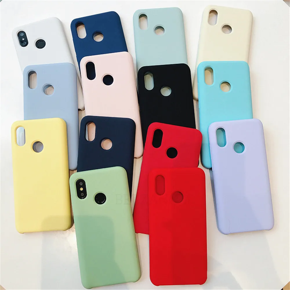 

Original Liquid Silicone Case For Xiaomi Redmi Note 7 5 Pro 6 6A 5 Plus Mi A2 8 lite Mi 9 6 6X MAX 3 Pro MIX 3 2S Celular Cover