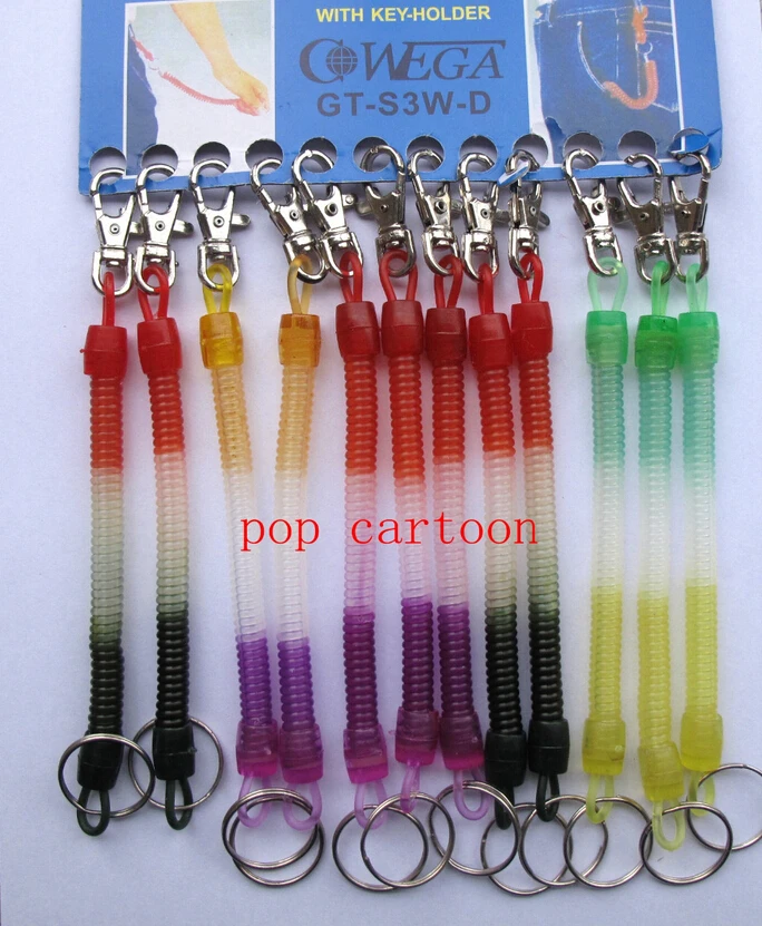 Buy New 60 pcs Elastic Spring Coiled Plastic Key Chain