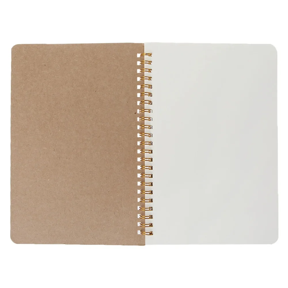 

A5 Bullet Notebook Kraft Dot Grid Time Management Blank Book Spiral Journal Weekly Planner School Office Supplies