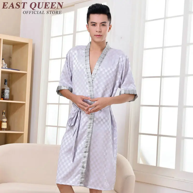 Мужская пижама сексуальный халат шелковый мужской Халат Новое поступление атласная Мужская сексуальная пижама Сексуальная шелковая мужская пижама AA844 - Цвет: 11
