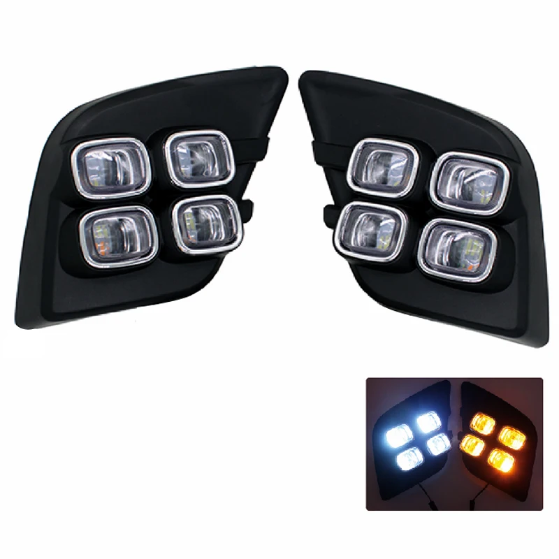 SUNKIA LED DRL Daytime Running Lights for Toyota Hilux Revo Vigo 2015 2016 Daylight Fog Lamp Decoration Signal Function цена SUNKIA LED DRL Daytime Running Lights for Toyota Hilux Revo Vigo 2015 2016 Daylight Fog Lamp Decoration Signal Function цены онлайн