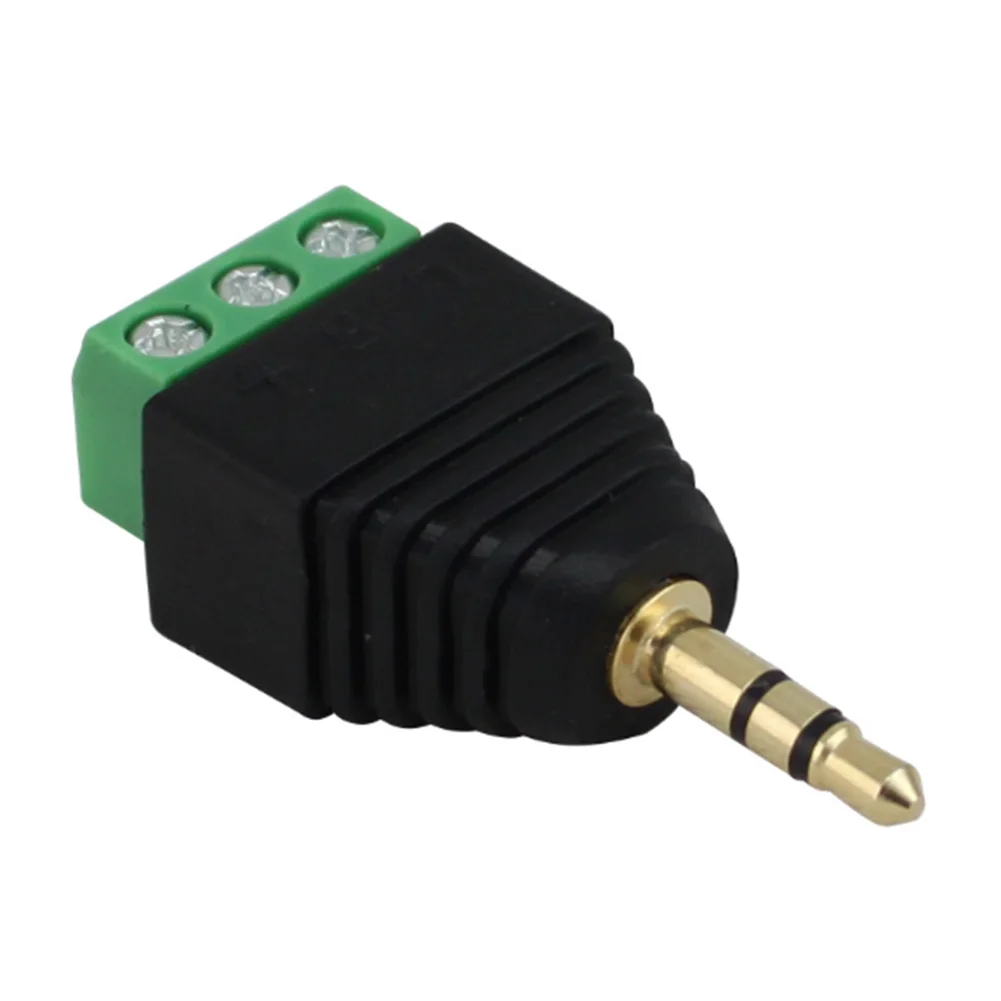

3.5mm Male Stable Audio Adapter High Fidelity Durable Stereo Dual Track Lightweight Portable Plug 3 Pin Mini Connector
