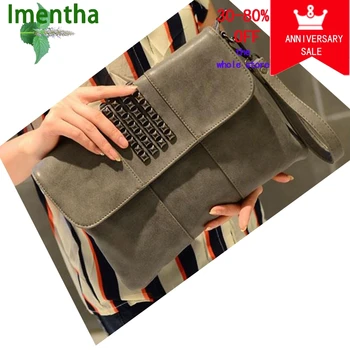 

Rivet women clutch bag female day clutch purses and handbags evening clutch bags stud envelope clutch women leather handbags