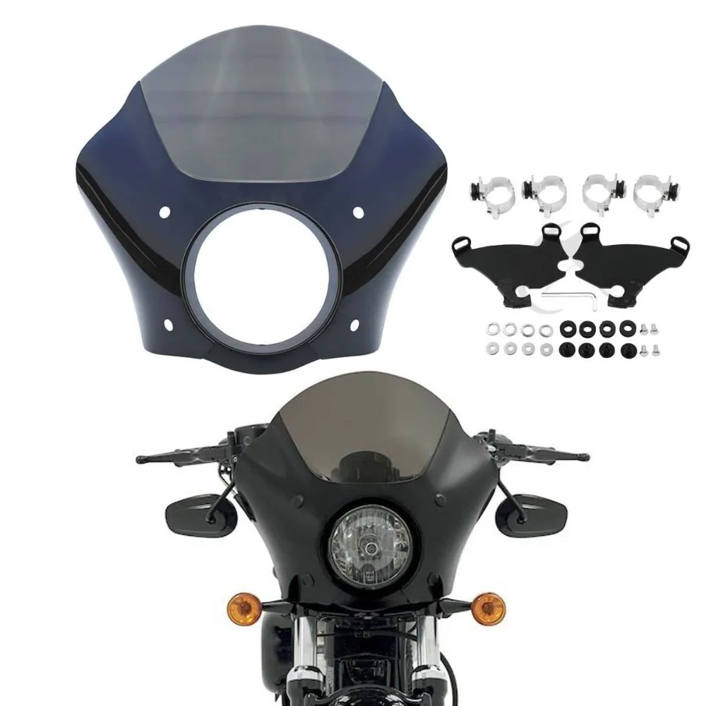 

Gauntlet Fairing W/ Bracket Mounting Kit Fit For Harley Sportster XL 1200 883 1988-2018 Black