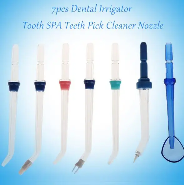 Placa de Limpeza do Bico Ponta de Limpeza Higiene de Limpeza a Jato Portátil Irrigador Oral Care Dental Flosser Spa Dentes Escolher 7 Pcs 1 7 pcs Portátil Irrigador Oral Care Dental