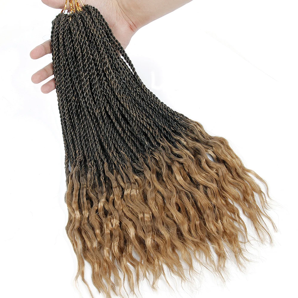 18 '' Вязание косичками из крученых косичек Плетение из синтетических волос сенегальские косы канекалон