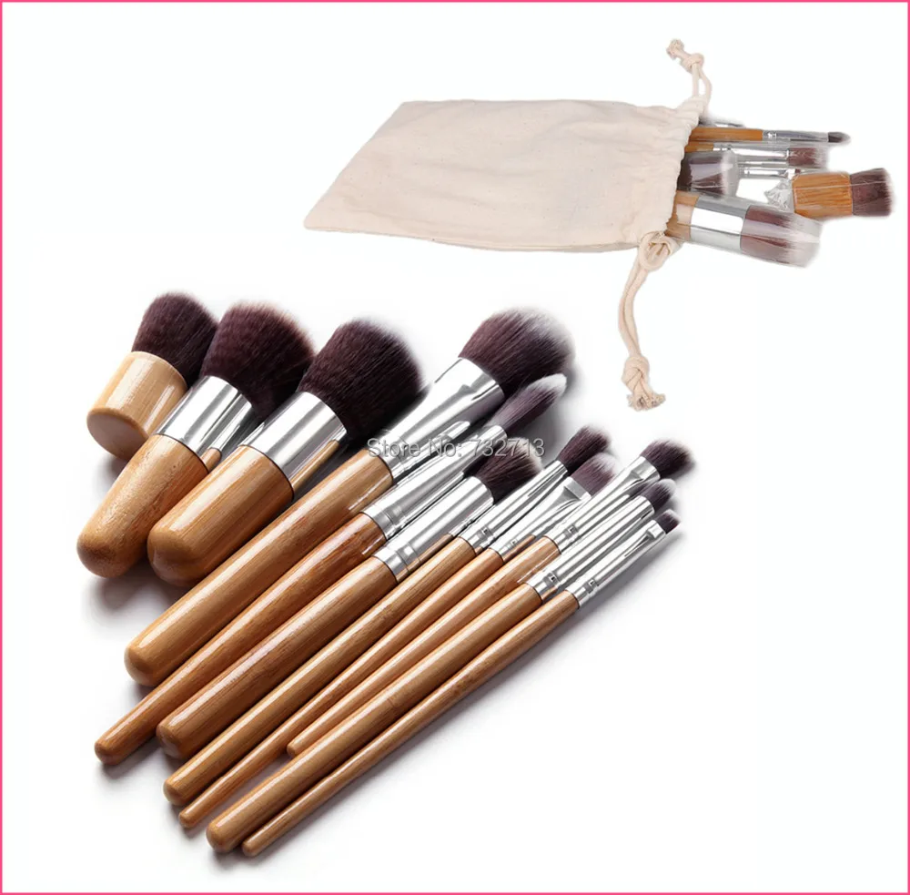 11Pcs Makeup Tools Kit Cosmetic Eyeshadow Foundation Concealer Brushes