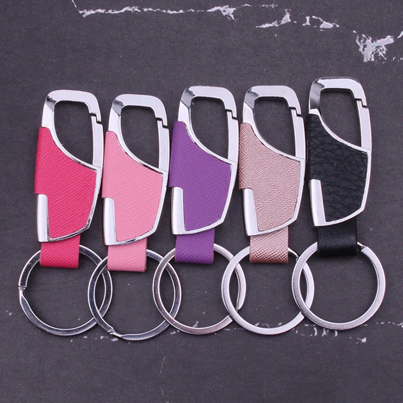

High Quality Leather Key chains Men's Business Metal Key ring Keyholder Waist Hanging Car Accessories Best Gift For Women A0940
