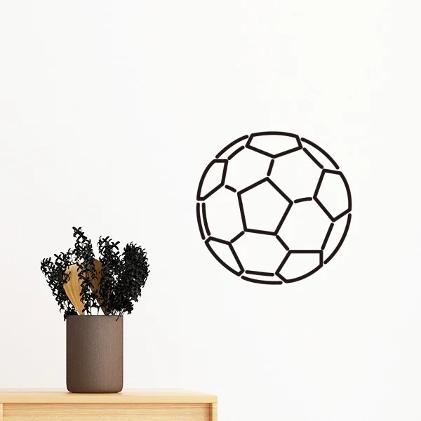 White Black Soccer Football Sports Removable Wall Sticker Art Decals