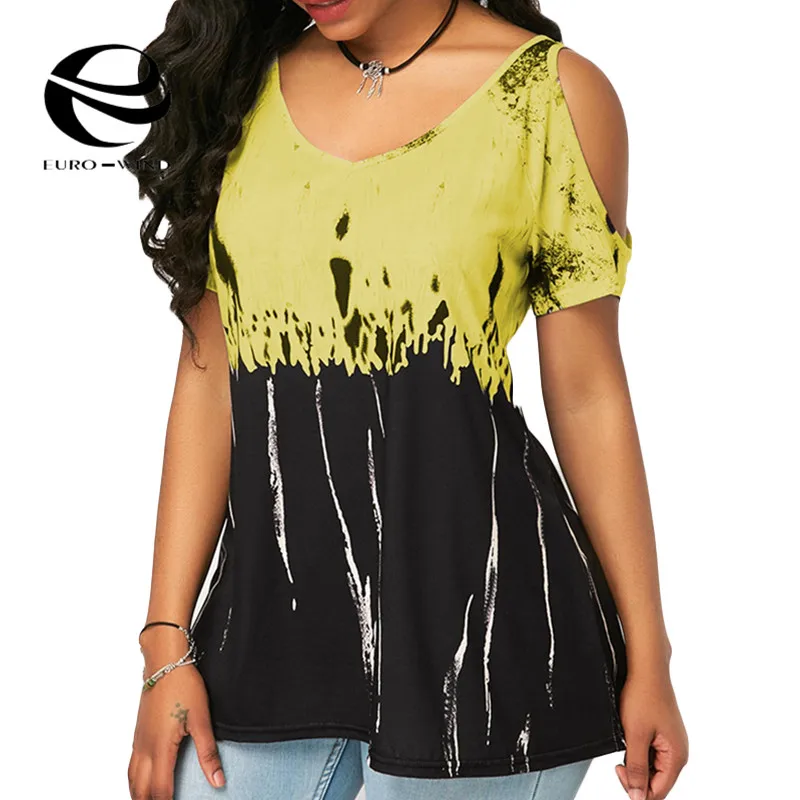 زائد حجم 5XL النساء قمم و بلوزة 2019 الصيف أعلى قصيرة الأكمام الجوف خارج قبالة الكتف البلوزات الإناث عارضة قميص فضفاض blusa