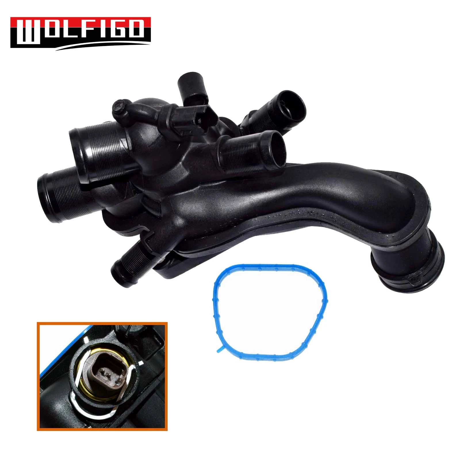 WOLFIGO Новый термостат + Корпус в сборе для MINI R56 R55 peugeot 207 208 308 508 2008 3008 1 4 6 16VTi 9808646980