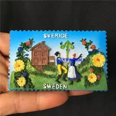 Stockholm, Швеция, туристический Мемориальный холодильник, магнит из смолы, 3d магнит-наклейка на холодильник, сувенир для путешествий, кухонные украшения для дома - Цвет: see chart