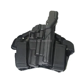 

LV3 Light Bearing Leg Gun Holster Tactical Combat RH Drop thigh Holster set With Magazine Pouch for P226 Sig 220 / 228 / 229