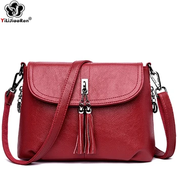 

Luxury Tassel Women Shoulder Bag Famous Brand Leather Crossbody Bags for Women Large Capacity Messenger Bags Bolso Mujer Sac